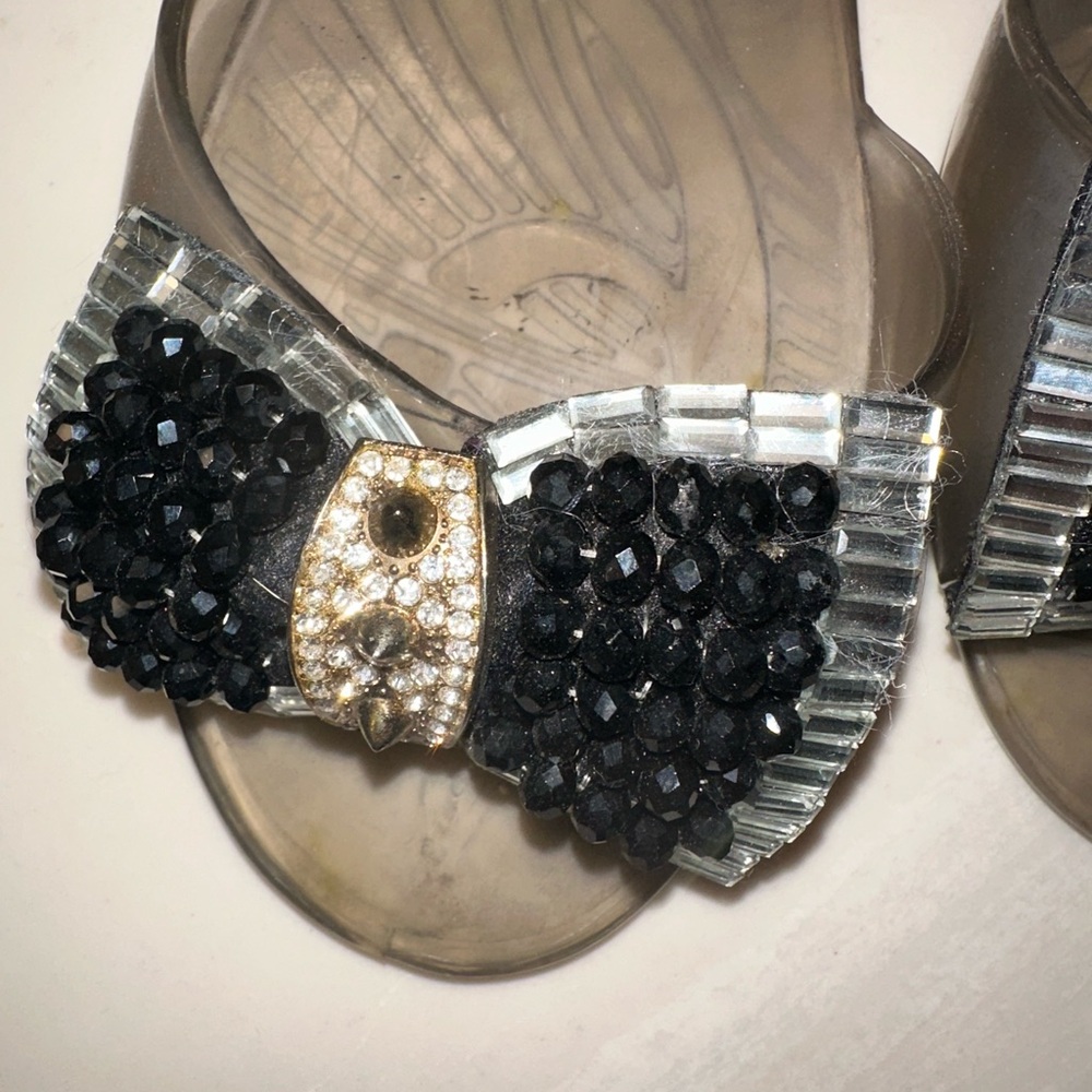 Vivienne Westwood x Mini Melissa Black Bow Women's Shoes size 38 - Picture 4 of 6